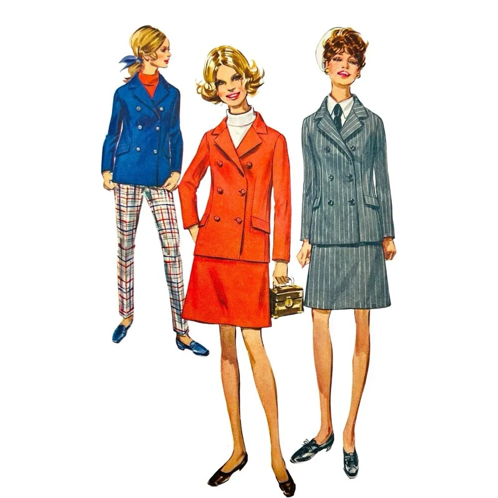 VTG 1968 Simplicity Sewing Pattern Misses Jacket & Skirt Size 10 #7815
